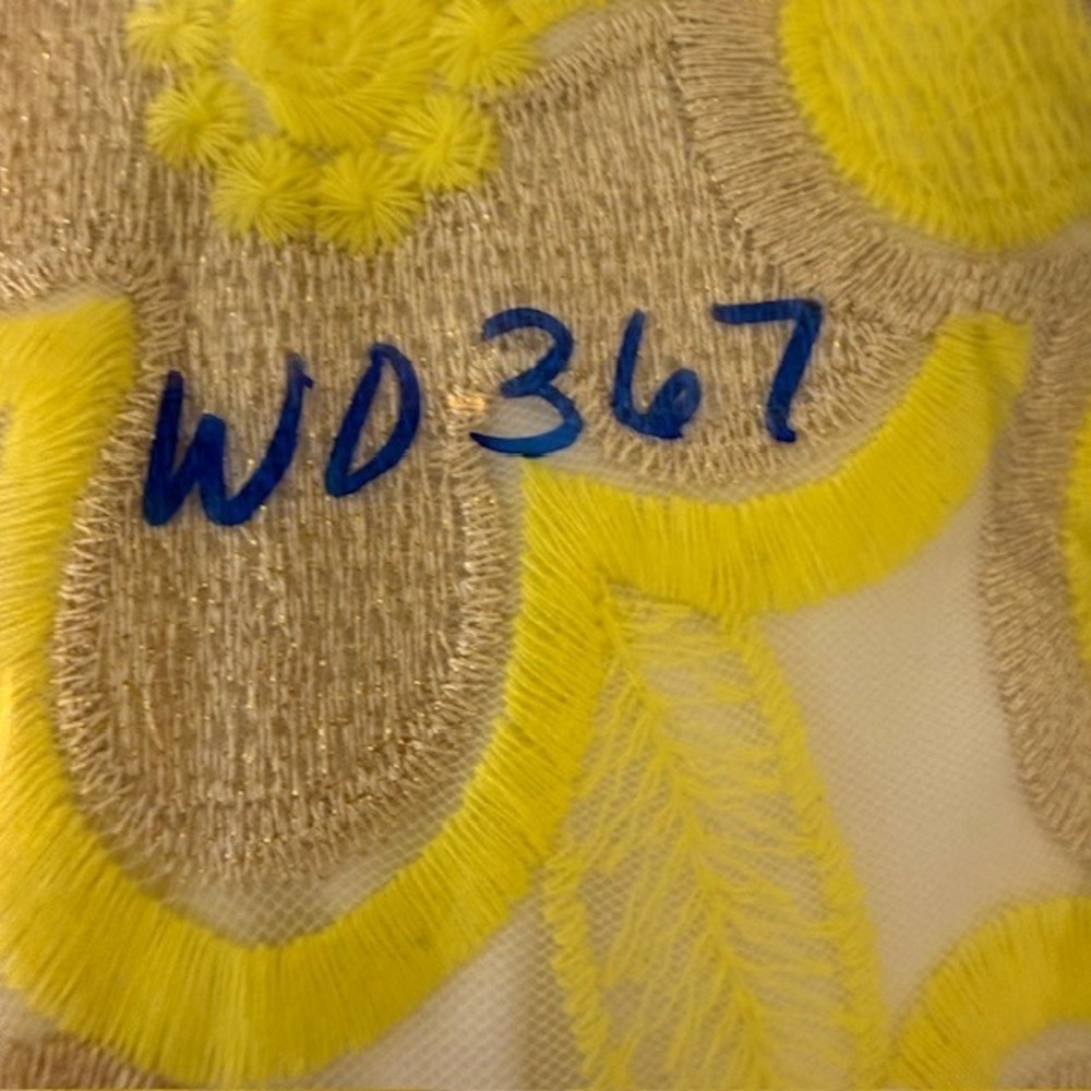 NWT Laundry by Shelli Segal Sunray Dress Floral Embroidery Yellow Taupe‎ White 8 - Picture 12 of 12